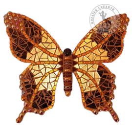 Mozaiekpakket 56 Vlinder Papallona Bruin/Goud