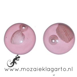 Decoratiesteen kunsthars Strand 20 mm per 2 Roze 53084