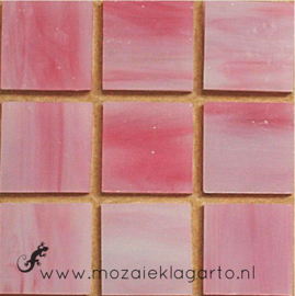 Tiffany glastegels 2x2 cm per 25 Roze 043