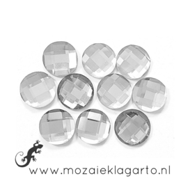 Glas facet geslepen rond 10 mm per 10  Kristal 600