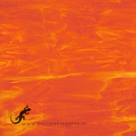 Glasplaat 20 x 20 cm Oranje Wispy Y358w