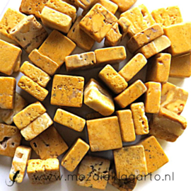 Mozaïek tegeltjes Marmer  1 x 1 cm per 50 gram Yellow Gold 3015