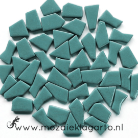 Mozaiek puzzelstukjes Glas 100 gram Zeegroen 014