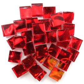 Spiegel tegeltjes 10x10 mm per 50 gram Rood 501