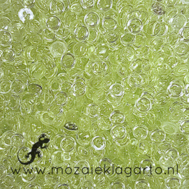 Decoratiesteen kunststof  Dauwdruppels 6 mm per 25 gram Groen Transparant 22126