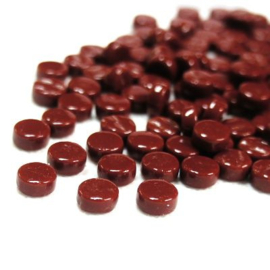 Glastegel Rond 8mm per 50 gram Bordeaux 98