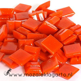 Basis  glastegeltjes 1 x 1 cm per 50 gram Donker Oranje 095