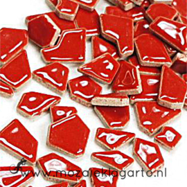 Keramiek Puzzelstukjes per 100 gram Rood 401