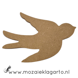 Ondergrond voor mozaiek MDF Zwaluw 15x10 cm