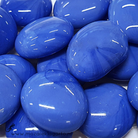 Glas Nugget 17-22 mm Opaal 50 gram Blauw 4482