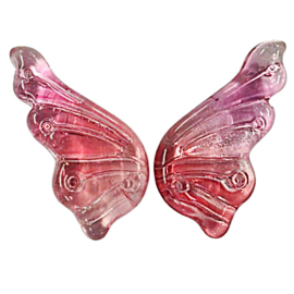 Vlindervleugels van Glas – Handgemaakt Lampwork (2 stuks)