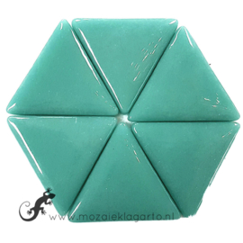 Glasmozaiek Driehoek 29 mm per 100 gram Zeegroen 014