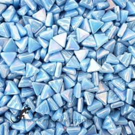 Glasmozaiek Driehoekjes 10 mm Parelmoer per 50 gram Aqua 065P