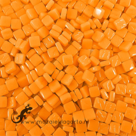 Mozaïek tegeltjes glas 8 x 8 mm Opaal per 50 gram Oranje 104