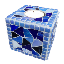 Mozaiek Pakket 44 Waxinehouder Velita Blauw