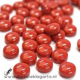 Glasdruppel Rond 12 mm per 50 gram Rood 107