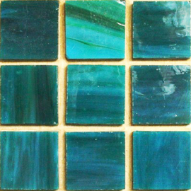 Tiffany glas tegels Donker Zeegroen 135
