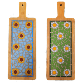 Mozaïek DIY Pakket – Borrelplank Zonnebloem of Madelief 14A