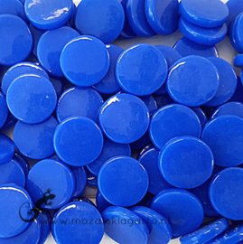 Glastegel Rond 18 mm per 50 gram Briljant Blauw 069