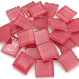 Crystal glastegels 2x2 cm 150 gram Donkerroze 4