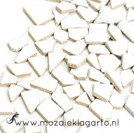 Keramiek Puzzelstukjes per 100 gram Wit 003