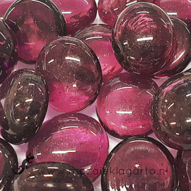 Glas Nugget 17-22 mm Transparant 50 gram Amethist 4431