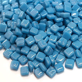 Mozaiek tegeltjes glas 8 x 8 mm  Opaal per 50 gram Aqua 65