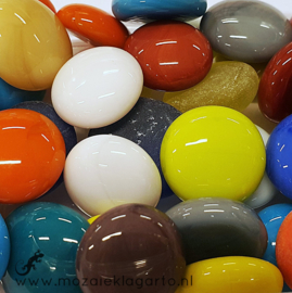 Glas Nugget 9-22 mm Mix 250 gram Opaal 300