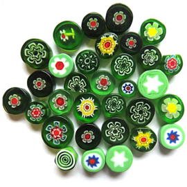 Millefiori  Groene mix per 25 gram 086