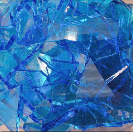 Gekleurde glasscherven Transparant Aqua O533-1t