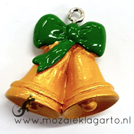 Decoratie kerstklokjes 2 x 2.5 cm 123