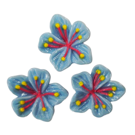 Bloemetjes 2 cm – Kunststof Plakstenen 3 stuks  Aqua 93