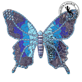 Mozaiekpakket 31 Vlinder Lucente Blauw
