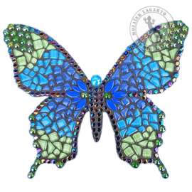 Mozaiekpakket 53 Vlinder Farfalla Blauw/Aqua/Groen
