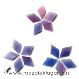 Wybertjes/Ruitjes 10x17 mm per 40 Paars/Roze 033-1