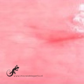 Glasplaat 19 x 20 cm Semi Translucent  Roze/Wit CAG7st