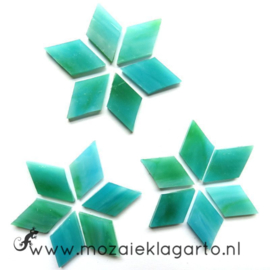 Wybertjes/Ruitjes 15x25 mm per 20 Zeegroen 104-2