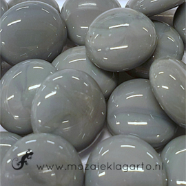 Glas Nugget 17-22 mm Opaal 50 gram grijs 4488