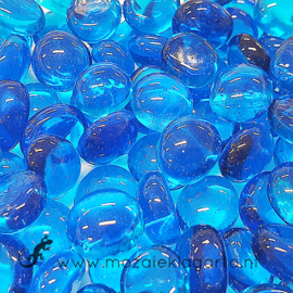 Glas Nugget Mini 9-13 mm Transparant 50 gram Aqua 4394