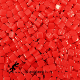 Mozaïek tegeltjes glas 8 x 8 mm Opaal per 50 gram Rood 107