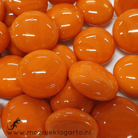 Glas Nugget 17-22 mm Opaal 50 gram Oranje 4484