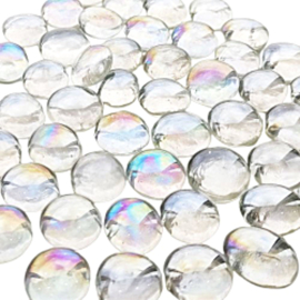 Glas Nugget 17-22 mm  Transparant Iriserend 50 gram Blank 4406