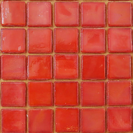 Glastegels 15 mm Opaal per 25 tegels Radium Red 902