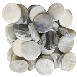 Ronde glastegels Grijs  Ø 25 mm 300 gram