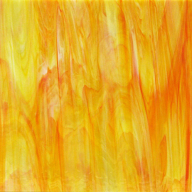 Glasplaat 20x20 Transclucent Geel/Oranje structuur 6076-83CC
