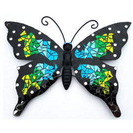 Mozaiekpakket 40 Vlinder Papillon Blauw-Aqua-Groen