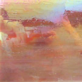 Glasplaat 19 x 20 cm Iriserend  Roodbruin CAG148 MY IR