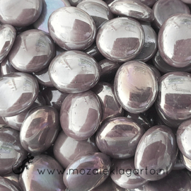 Glas Nugget 17-22 mm Opaal Iriserend 50 gram Grijs 4478