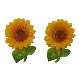 Zonnebloem 3.3x2.3 cm – Kunststof Plakstenen 2 stuks 98