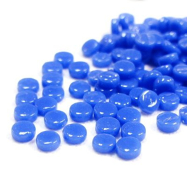 Glastegel Rond 8 mm per 50 gram Blauw 066